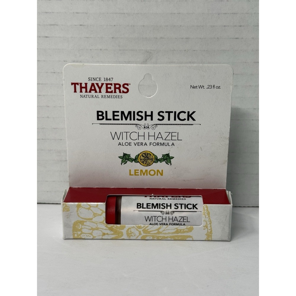 New In Box Thayers Blemish Stick Witch Hazel Aloe Vera Formula LEMON .23oz